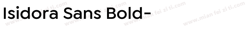 Isidora Sans Bold字体转换